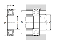 Expansion Compensating Bearing - Double Shielded - Dimensions