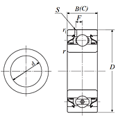 Heavy Duty Disc Bearing - Cylindrical O.D., Type 7 - Dimensions