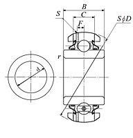 Heavy Duty Disc Bearing - Spherical O.D., Type 4 - Dimensions