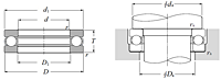 Single Direction Thrust Ball Bearings - Dimensions