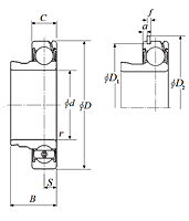 Bearing Insert - Cylindrical O.D., Snap Ring - Dimensions