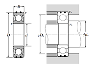 AC Bearings - Double Shielded - Dimensions