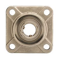 Four Bolt Square Flanged Unit, Stainless Steel Housing, Set Screw, SUCF Type