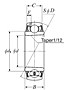Adapter Type Bearings - Dimensions