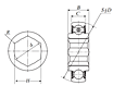 Adapter Bearing - HP Type, Hex Bore, Spherical O.D. - Dimensions