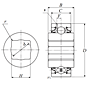 Heavy Duty Disc Bearing - Square Bore, Cylindrical O.D., Type 6 - Dimensions
