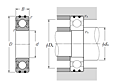 AC Bearings - Double Sealed (Contact Rubber Seal) - Dimensions