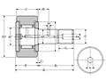 Cam Follower Stud Type Track Roller Bearing - Cylindrical O.D., CR..H Type - Dimensions