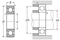 Single Row Radial Ball Bearing - Open Type - Dimensions