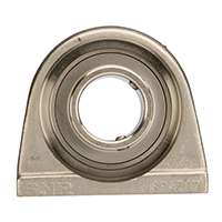 Tapped-Base Pillow Block Unit, Stainless Steel Housing, Set Screw, One Closed/One Open Cover, SUCPA Type
