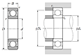 Single Row Radial Ball Bearing - Double Shielded - Dimensions