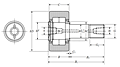 Cam Follower Stud Type Track Roller Bearing - Cylindrical O.D., NUKRT Type - Dimensions