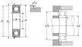 Single Row Radial Ball Bearing - Double Sealed (Light Contact Rubber Seal) w/ Snap Ring - Dimensions