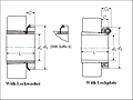 Adapter, Sleeve with Lockwasher / Lockplate - Dimensions 