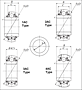 Farm Implement Round Bore Bearings - Spherical O.D. - Dimensions 