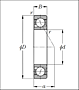 Single Angular Contact Ball Bearings for Motors and Lathes - Dimensions 