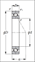 Single Row High-Speed Angular Contact Ball Bearings - HSE Ultage Type - Dimensions 
